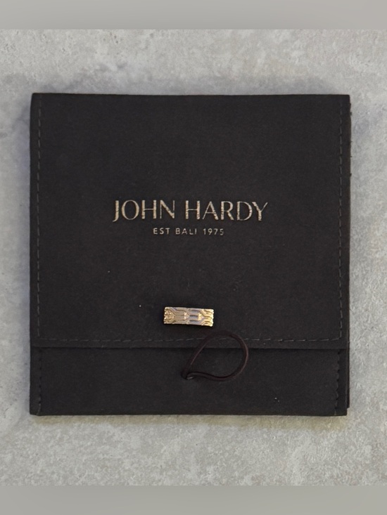 John Hardy Jewelry - John Hardy Black Leather Jewelry Pouch with Gold Detail (4 x 4)